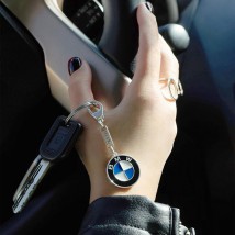 Серебряный брелок для машины "BMW" 9013.1 Онікс