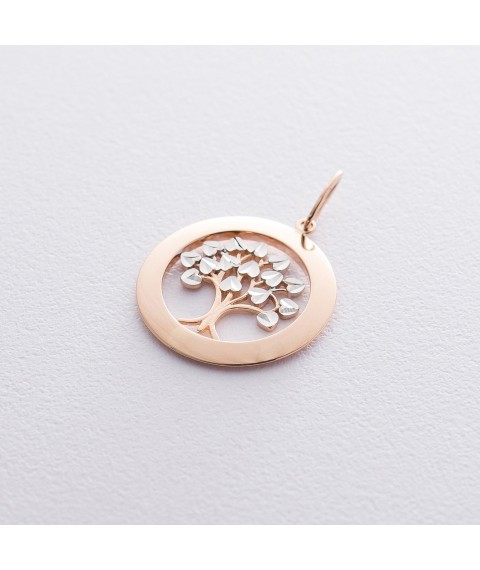 Gold pendant "Tree of Life" p02895 Onyx