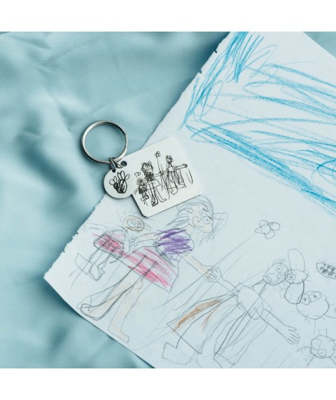 Брелок с гравировкой "Рисунок Вашего ребенка" detris Онікс