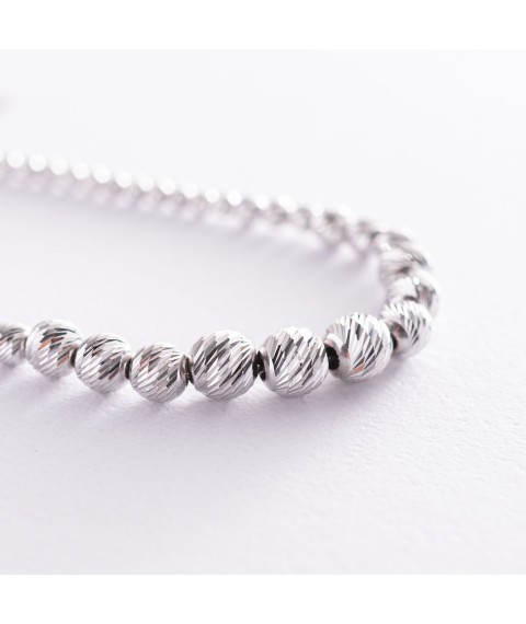 Silver bracelet "Balls" 141501 Onix 22