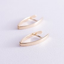 Earrings Minimalism in yellow gold s06999 Onyx