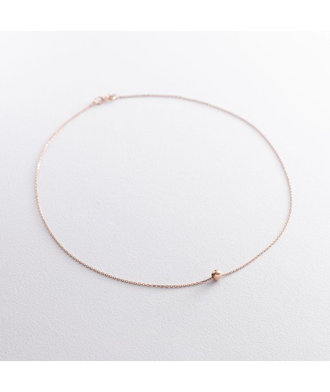 Necklace "Ball" in red gold count01760 Onix 42