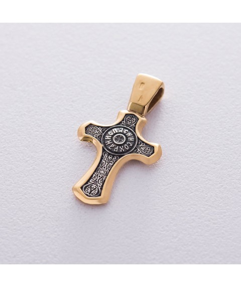 Православный крест "Распятие Христово. Спаси и сохрани" 132900 Оникс
