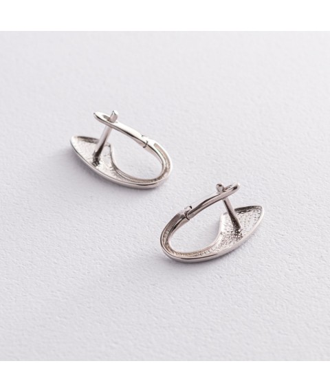 Silver earrings "Charlotte" 122731 Onyx