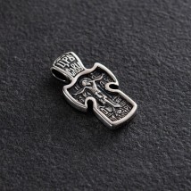 Silver Orthodox cross 13758 Onyx