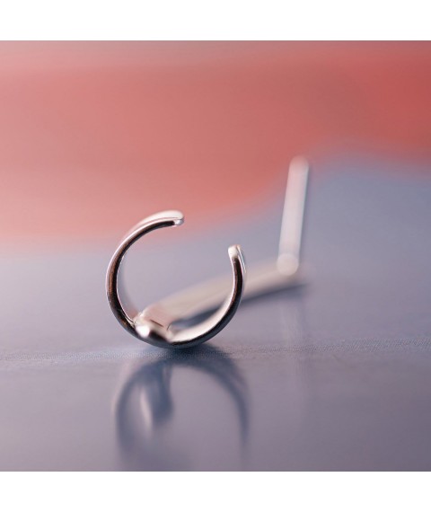 Silver cuff "Touch" 122913 Onyx