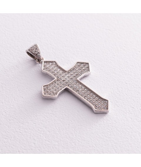 Silver cross with cubic zirconia 132008 Onyx