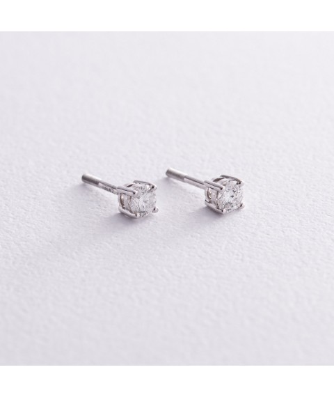 Gold earrings - studs with diamonds 331371121 Onyx