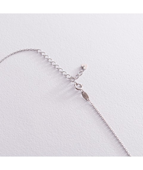 Necklace "Planet" in white gold kol01992 Onix 45