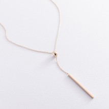 Колье "Хлоя" с шариком в желтом золоте кол01925 Онікс  45