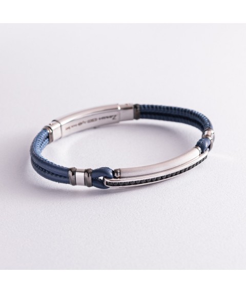 Men's bracelet ZANCAN ESB179-BL Onix 19.5