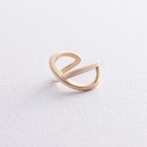 Серьга - каффа в желтом золоте с06376 Онікс