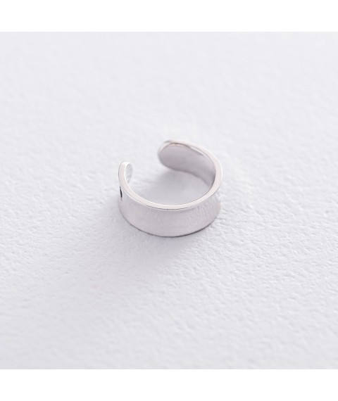 Earring - cuff in white gold s06378 Onyx