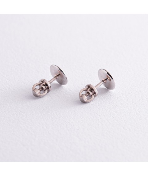 Gold earrings - studs with diamonds 318491121 Onyx