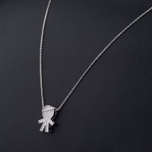 Silver necklace "Boy" 18411 Onix 45