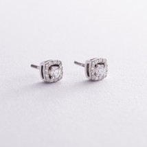 Золоті сережки - пусети 2 в 1 з діамантами 331981121 Онікс