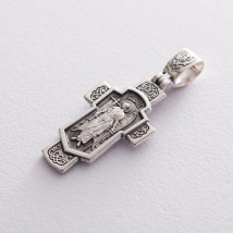 Срібний хрестик "Ангел Хранитель" 131965 Онікс