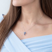 Gold cross (blue sapphire, diamonds) pb0143lg Onyx