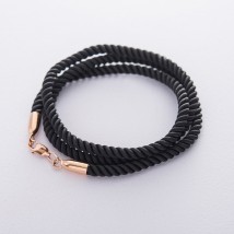 Silk cord with smooth gold clasp (3mm) count00942 Onix 50