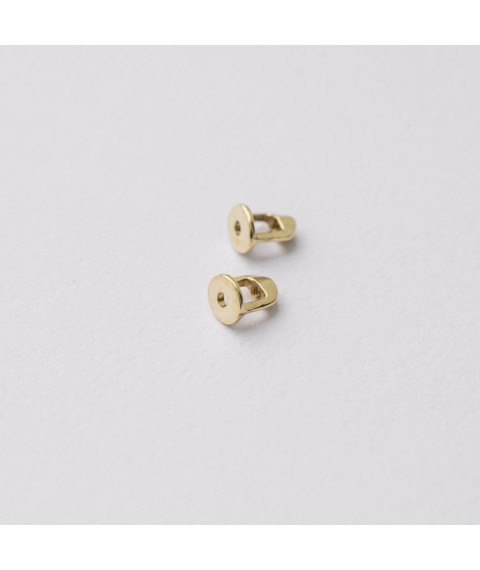 Stud earrings "Big drops" in yellow gold 1.7*1.2 cm s06316 Onyx