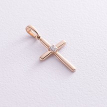 Gold cross with cubic zirconia p03455 Onyx