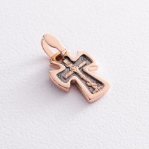 Orthodox golden cross "Save and Preserve" p02889 Onyx