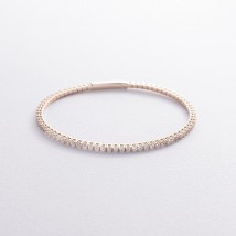 Gold bracelet "Clarice" with a path of stones b05478 Onix 17