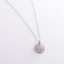 Gold necklace with diamonds kolm0602 Onix 42
