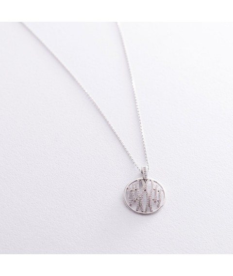 Gold necklace with diamonds kolm0602 Onix 42