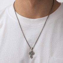 Православный крест (чернение) 13358 Онікс