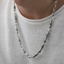 Silver men's chain 1167 Onix 60