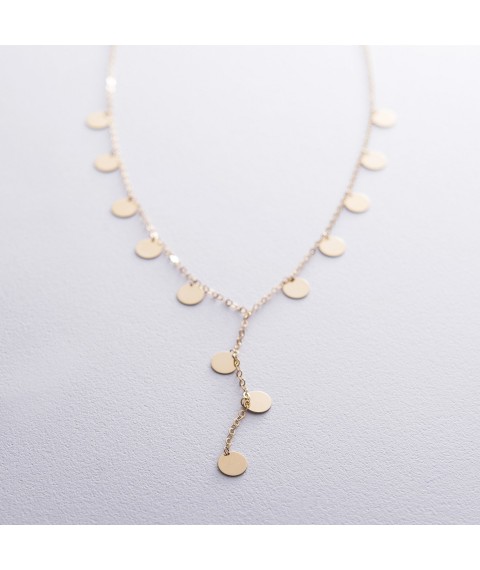 Necklace Coins in yellow gold count01553 Onyx 42