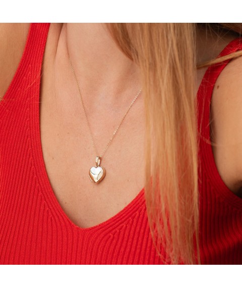 Gold pendant for photography "Heart" p02848 Onyx
