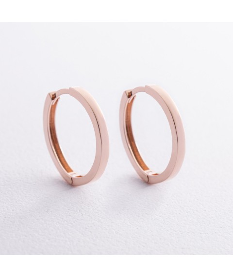 Earrings - rings in red gold s08328 Onyx