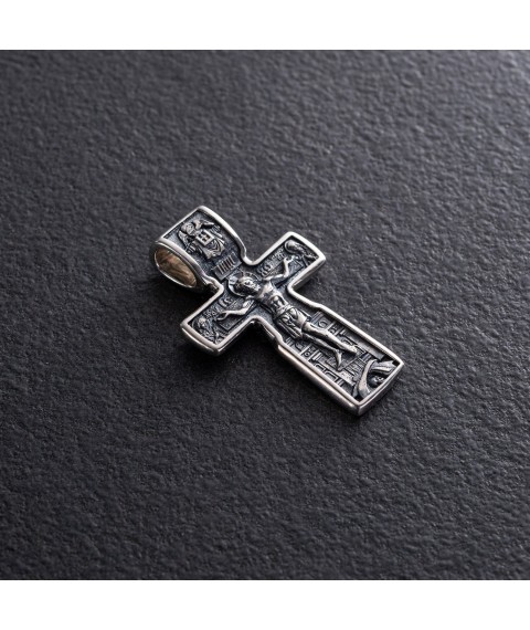 Silver cross with crucifix 133010 Onyx