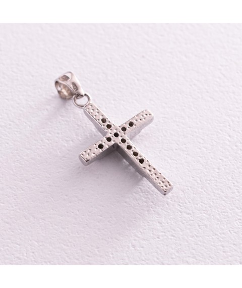 Silver cross with cubic zirconia 132060 Onyx