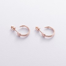 Gold earrings - studs "Rattlesnakes" s09004 Onyx