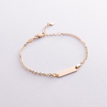 Bracelet in yellow gold (engraving possible) b05202 Onyx