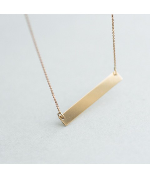 Gold necklace for engraving kol01368 Onix 45