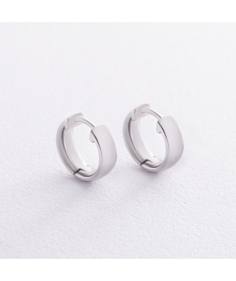 Earrings - rings in white gold s08361 Onyx