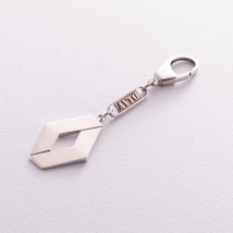 Silver keychain for the car "Renault" 9008.1 Onix