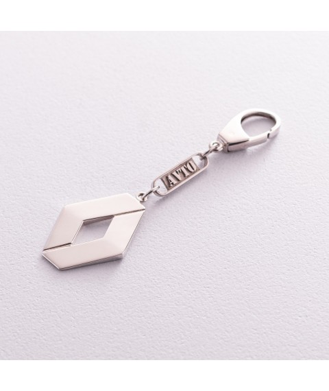 Silver keychain for the car "Renault" 9008.1 Onix