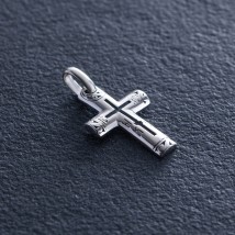Silver Orthodox cross (blackening) 131733 Onyx