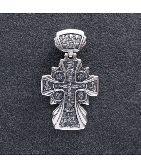 Православний хрест "Розп'яття. Ікона Божої Матері" Державна " 131561 Онікс