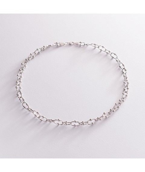Necklace "Fantasy" in white gold kol01912 Onyx 40