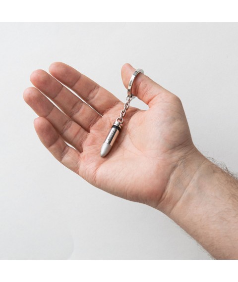 Men's silver keychain "Bullet" Zancan EXP077