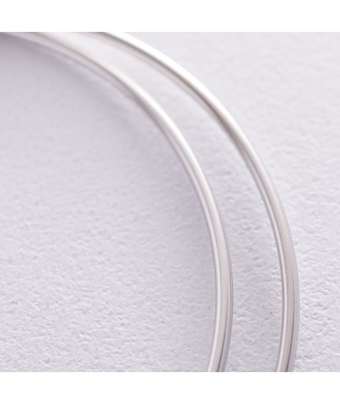 Earrings - rings in silver (7.1 cm) 122938 Onyx