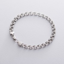 Чоловічий срібний браслет (Гарібальді 0.6 см) р0217413 Онікс 20