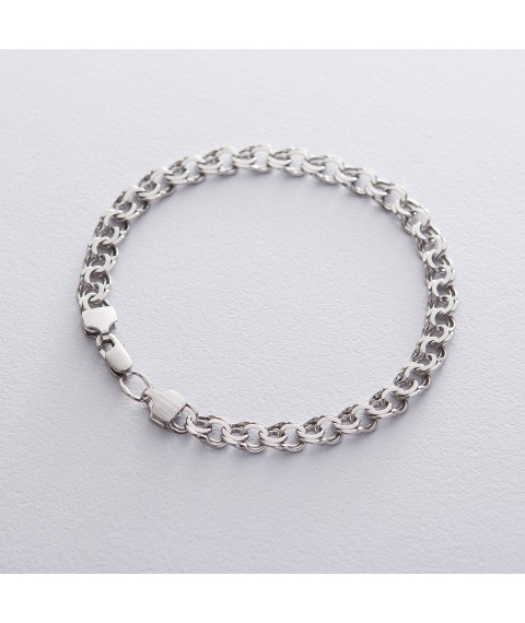 Чоловічий срібний браслет (Гарібальді 0.6 см) р0217413 Онікс 21