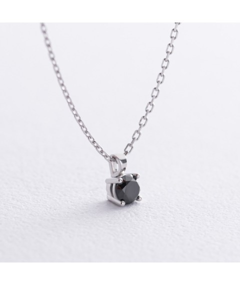 Necklace in white gold with black diamond 736121122 Onyx 45